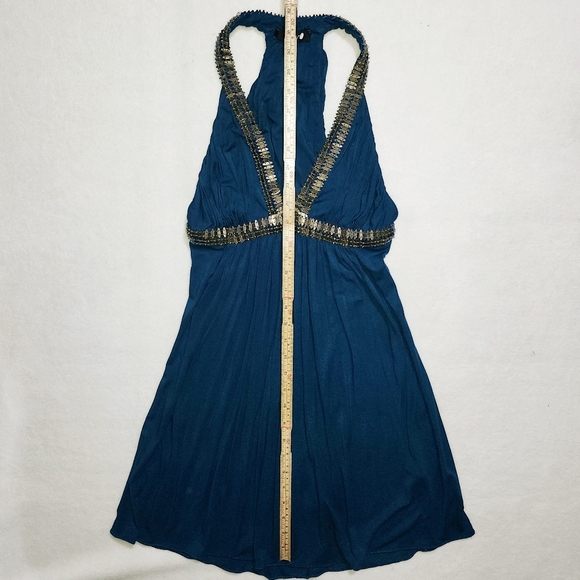 Sky Tank Top Teal/Blue with Beaded Sequined Size Small - Picture 9 of 9